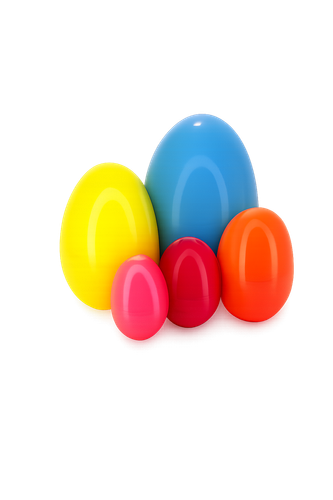 پوکه تخم مرغ شانسی چند سایز رنگین کمانی